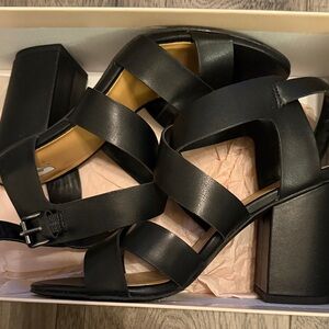 BP Black Strappy Block Heels